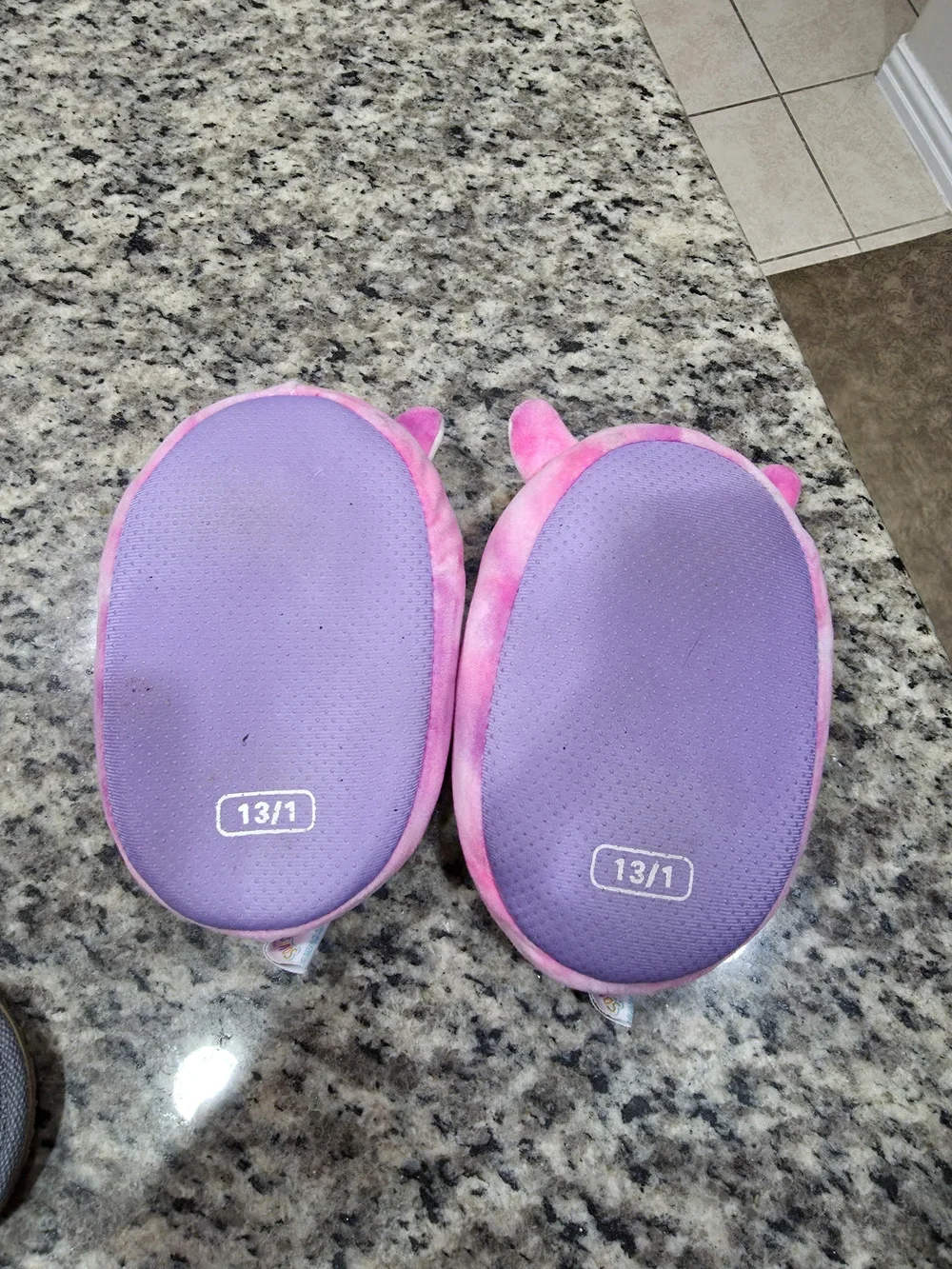 Kids Pink Purple Unicorn Plush Shoes - Squishmallows